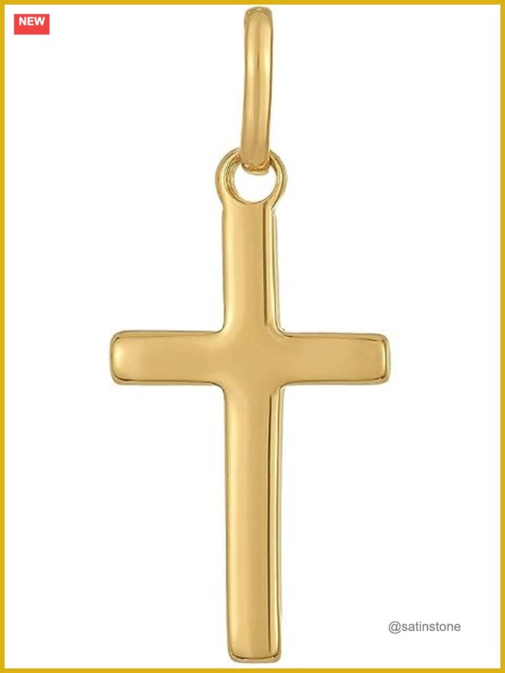 Cross Pendant Necklace 18K Gold Plated or 925 Sterling Silver Plated Rhodium